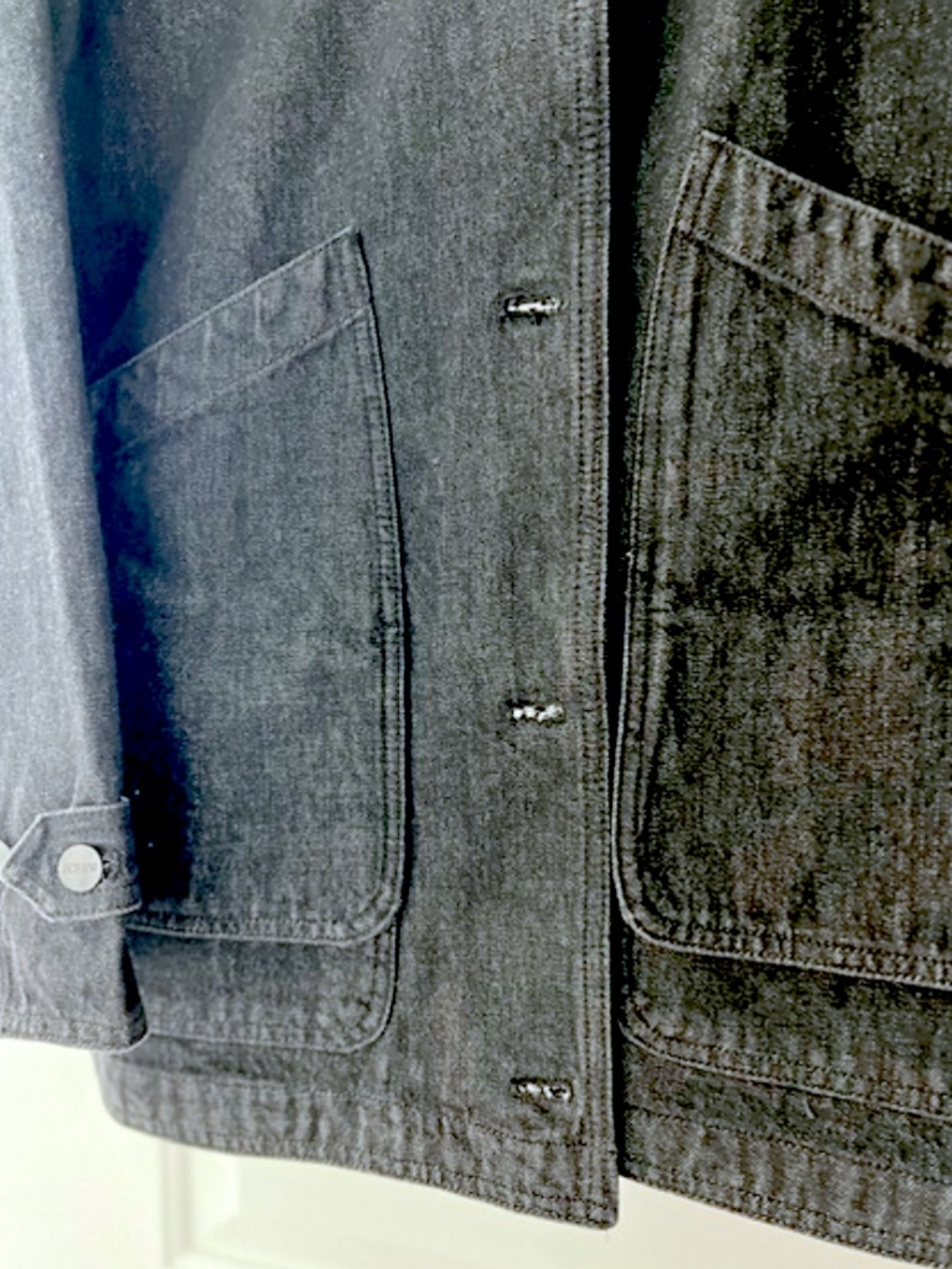 J Crew Denim Barn Jacket Washed Black S - Picture 5 of 5